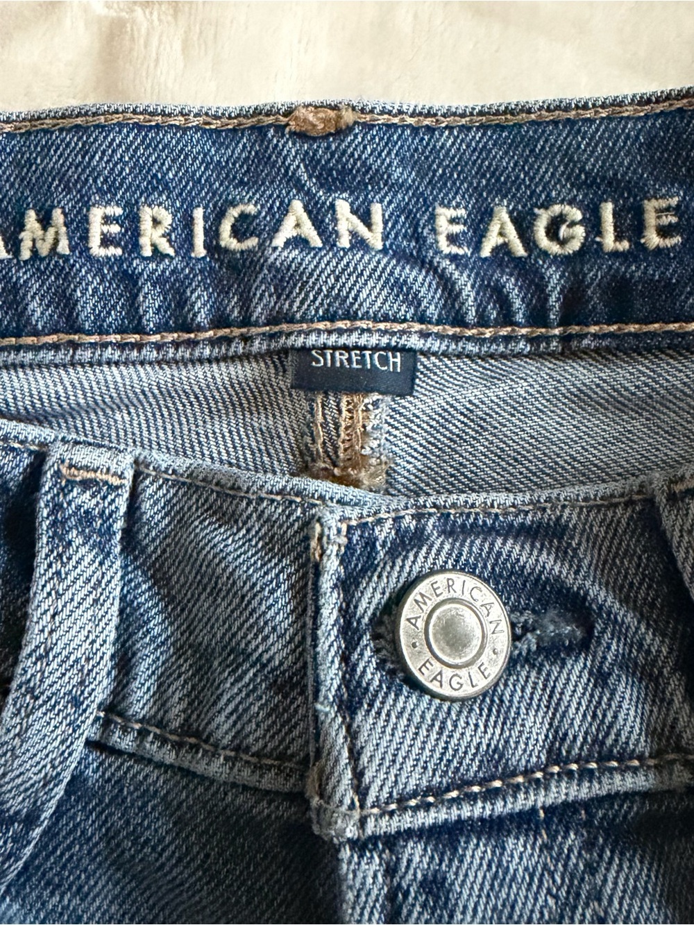 AE Super High Rise Ankle Straight Stretch Jeans NWOT - Picture 6 of 7